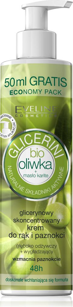 EVELINE Bio Olive Glycerin Konzentrierte Hand- und Nagelcreme 245 ml