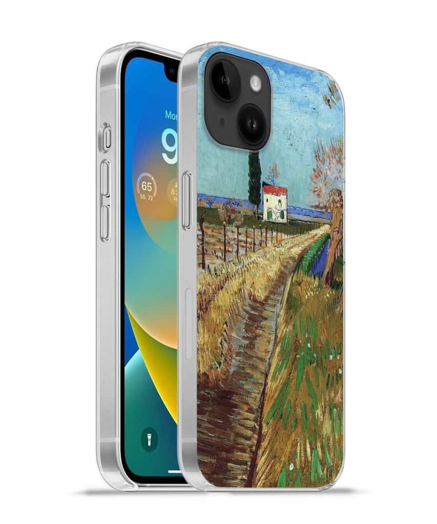 MuchoWow Handyhülle Schutzhülle Hülle für Apple iPhone 14 Plus - Soft case Weg durch ein Weidenfeld - Vincent van Gogh Silikon Softcase Handy...