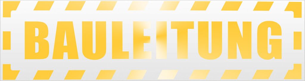 Kiwistar Bauleitung gestreift Magnetschild Schild magnetisch - 45cm Gelb - reflektierend - Magnetfolie für Auto PKW Kfz