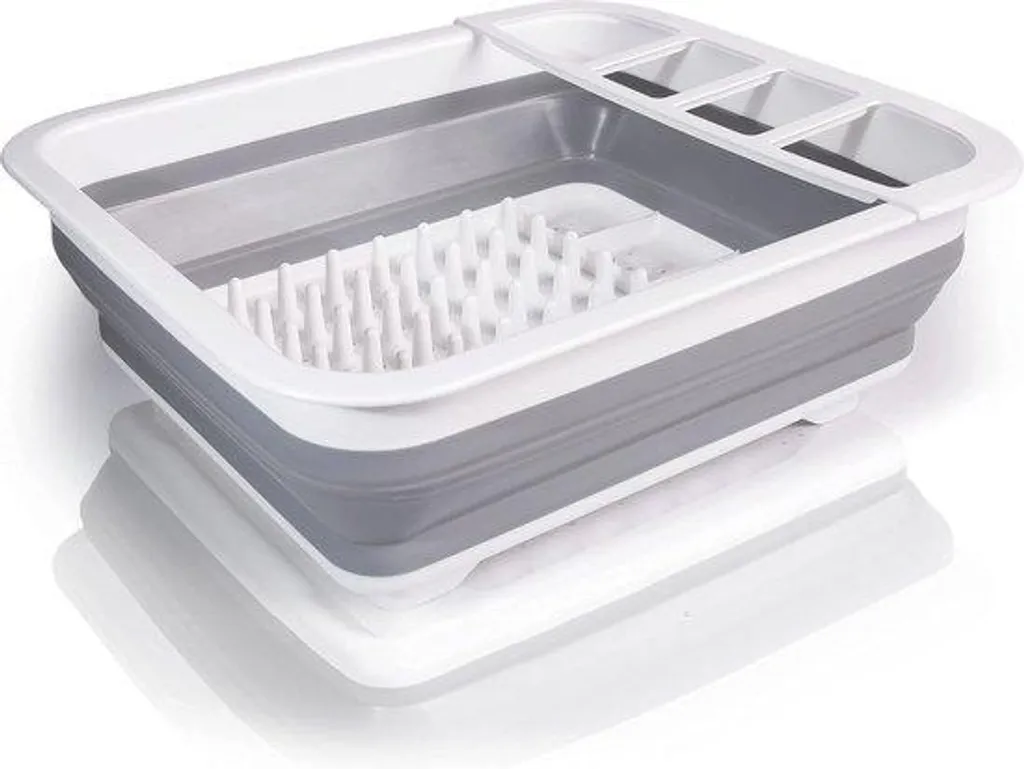 Égouttoir vaisselle pliable gain de place pour bouteilles et verres