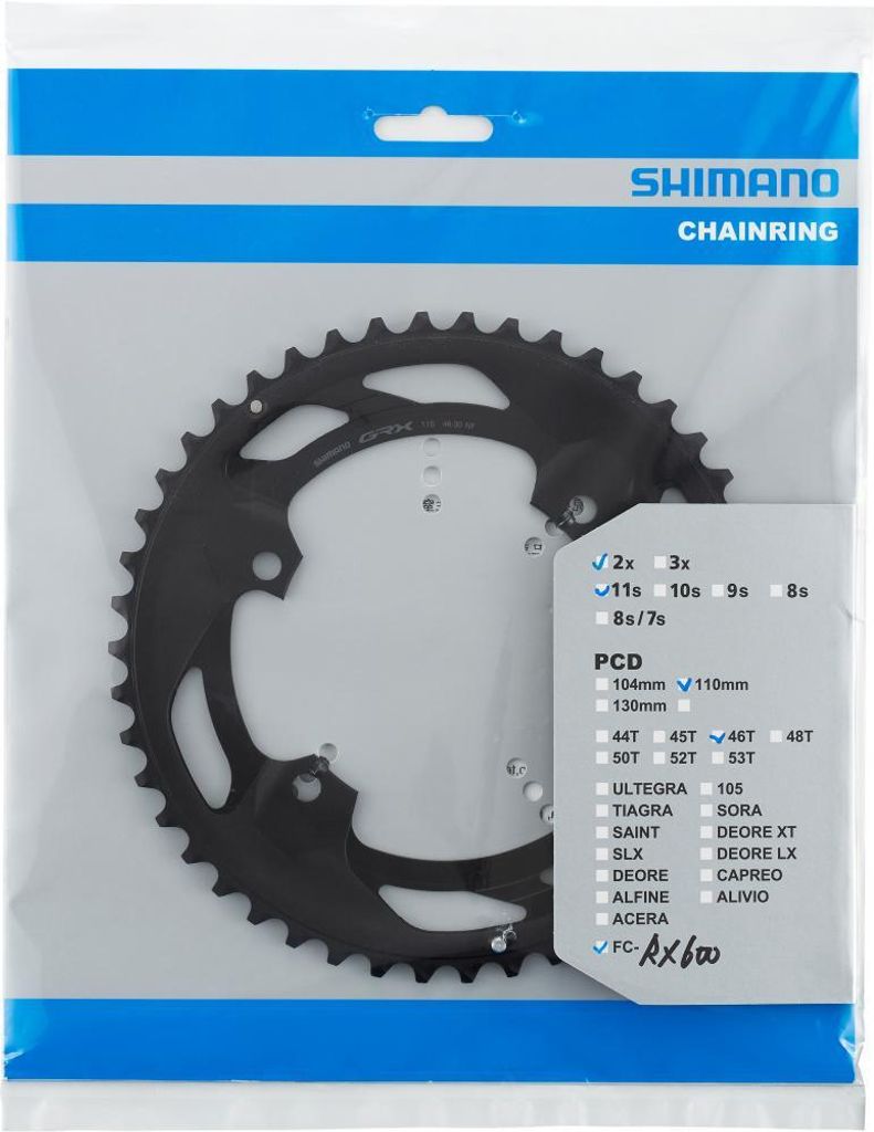 Shimano pièces plateau GRX FC-RX600, 46Z, Ø=110mm, Shimano, Image du produit 