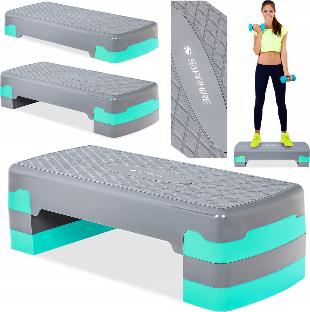 STEP do ćwiczeń fitness AEROBIKU 3 stopnie SAPPHIRE SG-048 Zdjęcie produktu 