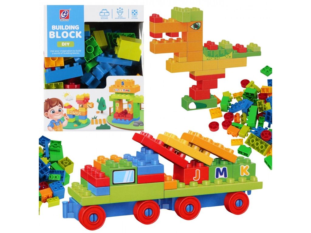 Stavební bloky, bloky pro děti 100 prvků Obrázek produktu 
