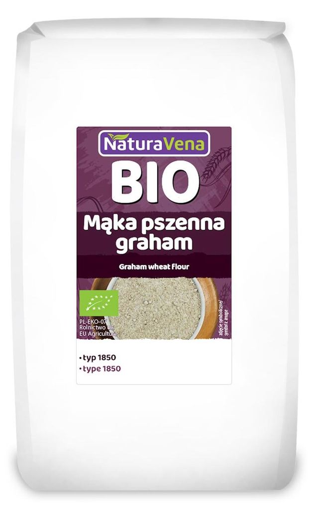 MĄKA PSZENNA GRAHAM TYP 1850 BIO 1 kg - NATURAVENA