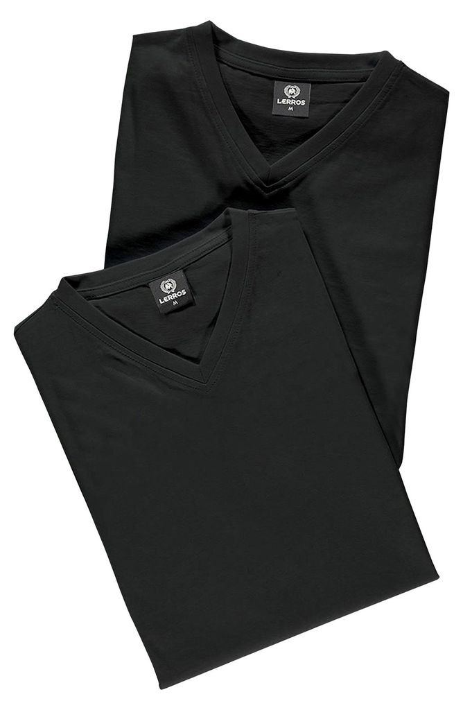 LERROS Doppelpack T-Shirt, V-Neck in Premium Produktbild 