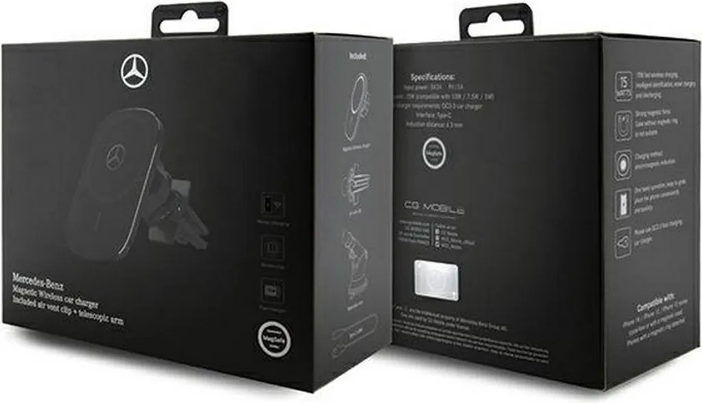 Support Smartphone Induction Mercedes 15W pour Navigation et Charge - 4