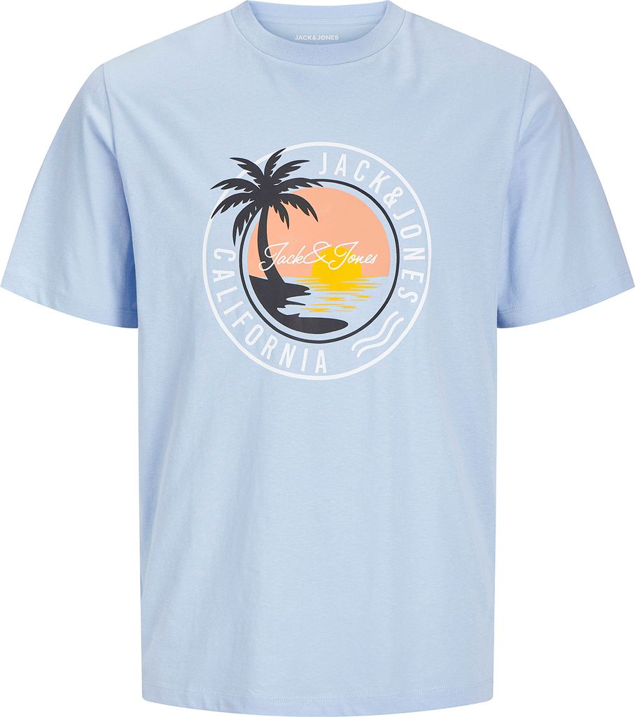 Jack&Jones T-Shirt XXL hellblau JJPALM Palmenprint