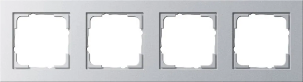 Plaque de finition quadruple GIRA E2 Aluminium pour System 55