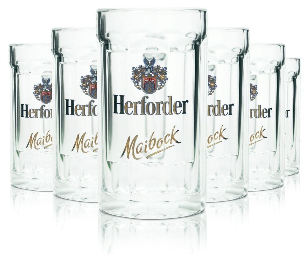 6x Herforder Bierglas 0,2l Konturglas Bierkrug Humepn Produktbild 
