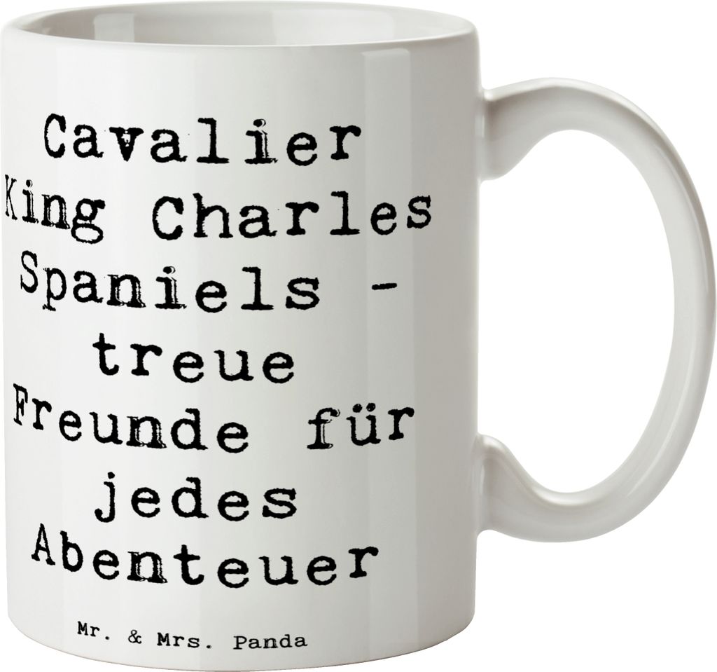 Mr. & Mrs. Panda Pott Spruch Cavalier King Charles Spaniel Freunde - Weiß - Geschenk, intelligent, kompakt, Teepott, Abenteuer, Hunde, Becher, Hun...