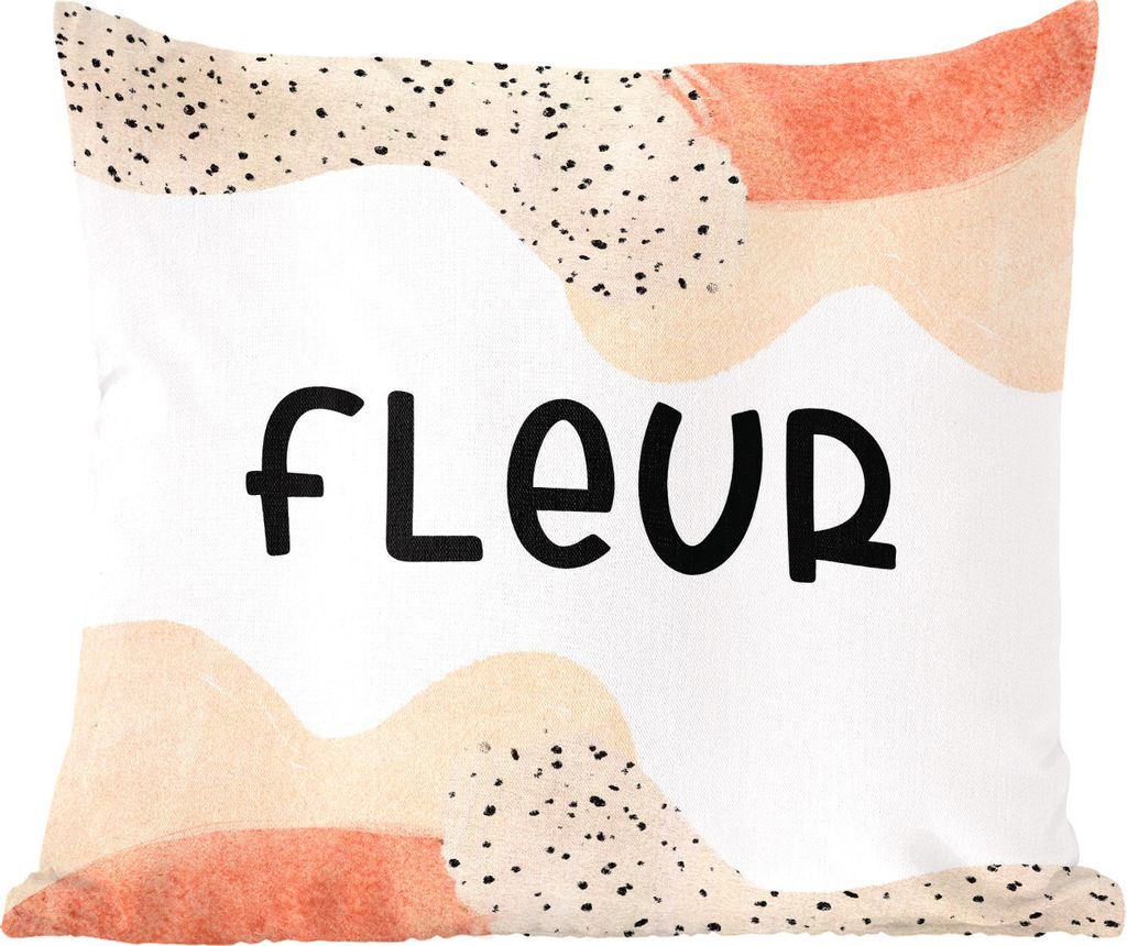MuchoWow Zierkissen Sofakissen Wohnzimmer Dekokissen 40x40 cm Fleur - Pastell - Mädchen - Foto Kissen - Schlafzimmer Dekoration