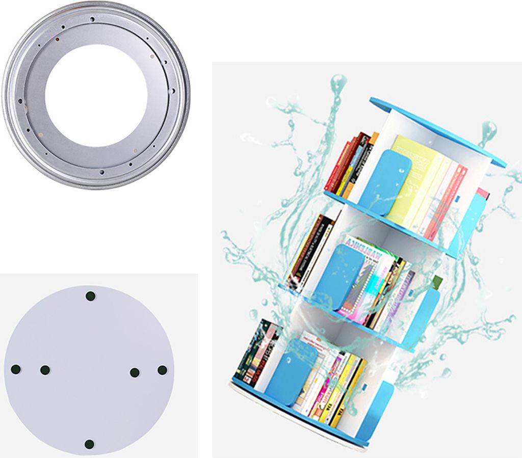 360Home Regal Drehbares Standregal für Kinder Weiß 6 Produktbild 7