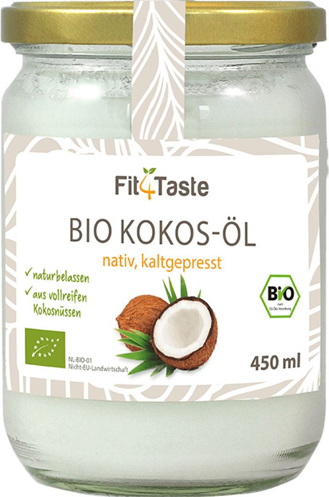 Fit4Taste  Kokosöl 450ml / NL-BIO-01 Produktbild 
