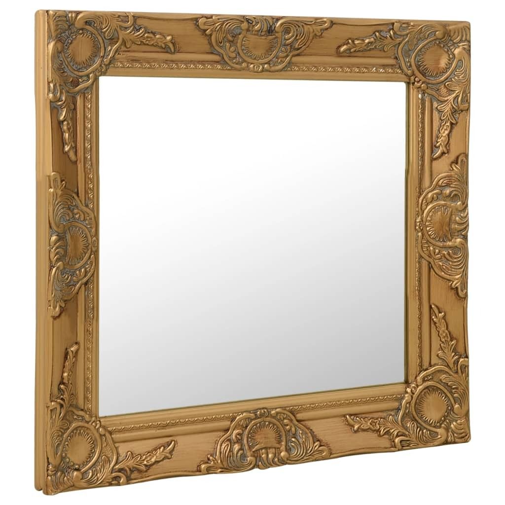 The Living Store Wandspiegel im Barock-Stil 60x60 cm Golden Produktbild 2