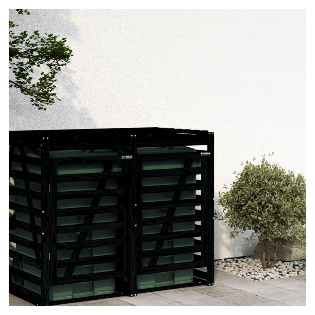 Erweiterung für Mülltonnenbox aus massivem Kiefernholz