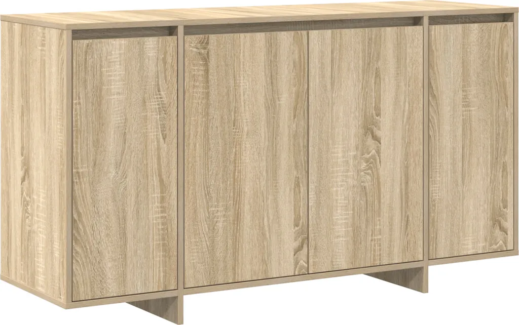 Grand Buffet de Rangement Chêne Sonoma 135 cm pour Salon et Salle à Manger