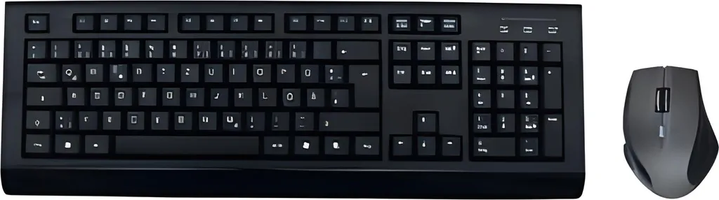 Combo Clavier Souris sans Fil Noir MediaRange MROS104 Ergonomique et Fiable