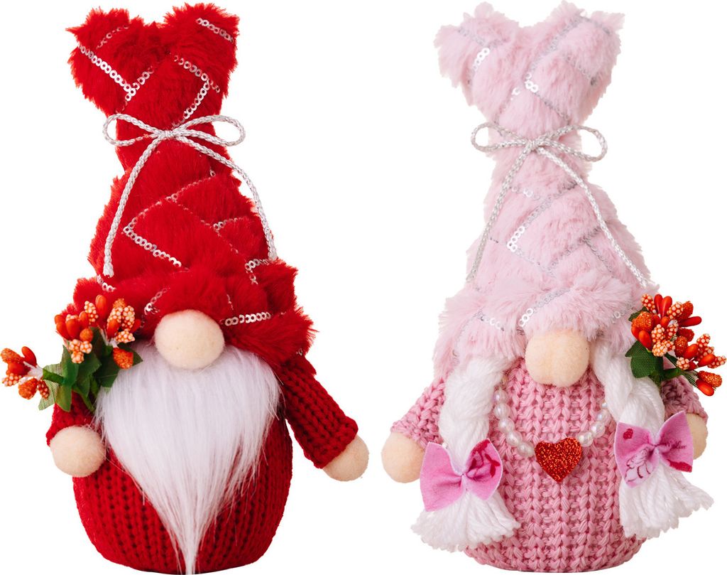 2X Saint-Valentin Lutins en peluche Décoration pour table Image du produit 