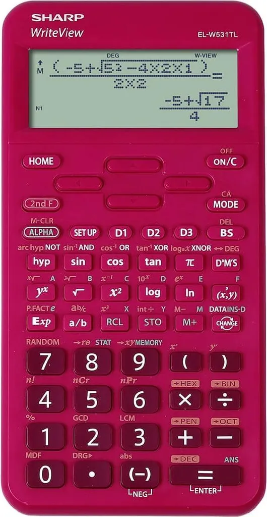 Calculatrice SHARP ELW531TLBRD Scientifique WriteView Rouge et Noir