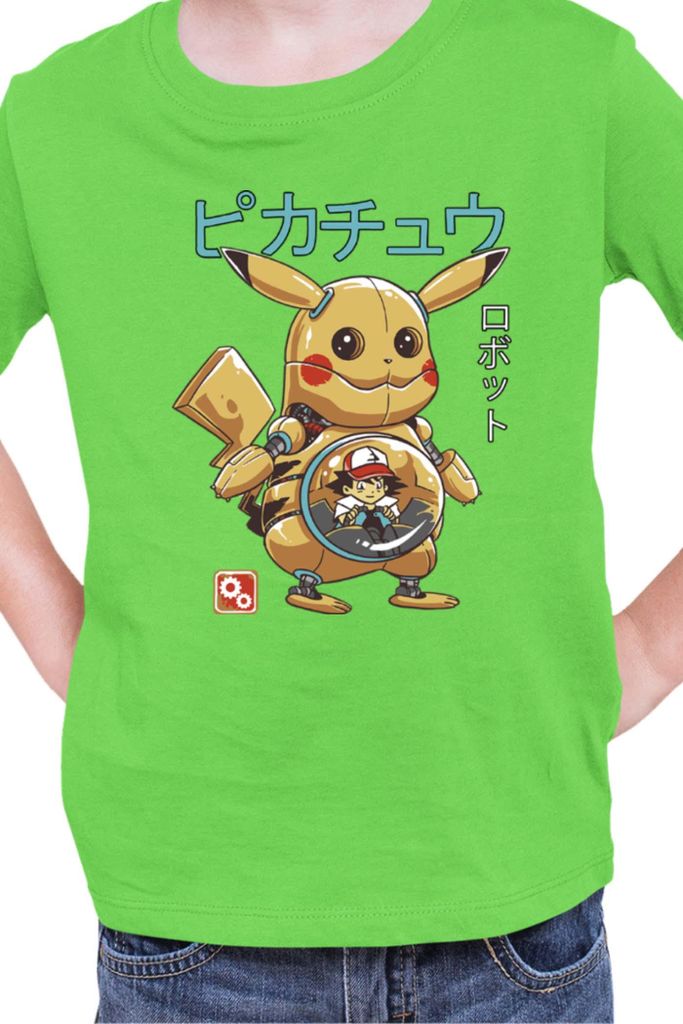 Kinder T-Shirt Japan Manga Anime Comics Pokemon 042, / Lime