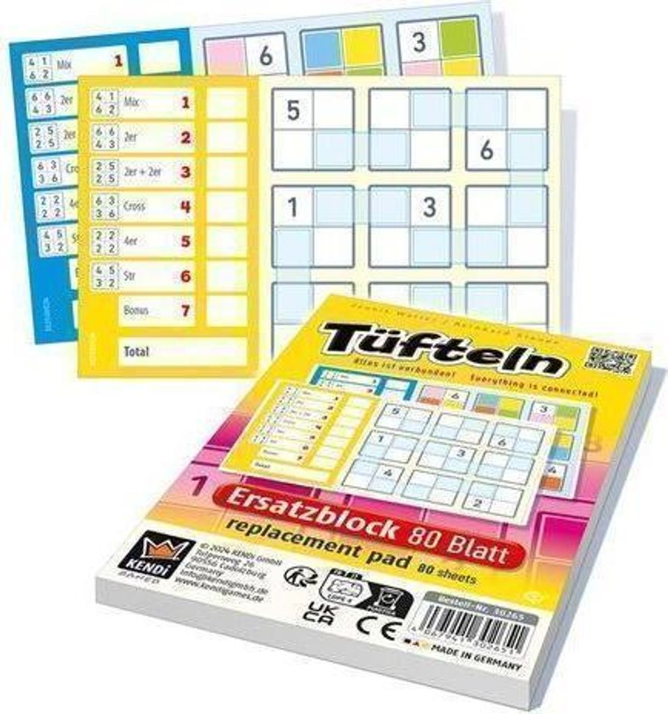 Blocco di ricambio TÜFTELN per gioco di dadi, stampato Immagine del prodotto 