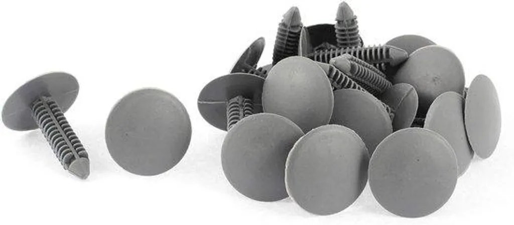 Fixation Rail Rideau Plafond : 20 Clous à Tête Plate Gris en Plastique