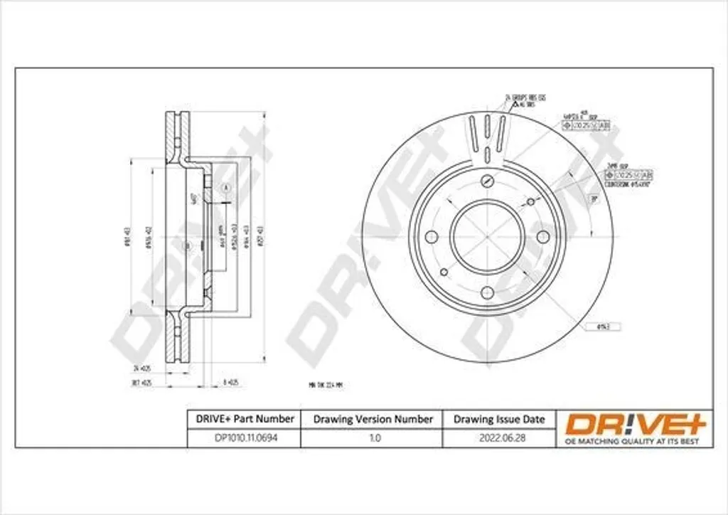 Disque de frein avant pour Lantra II et Elantra - Sécurité freinage Dr!ve+