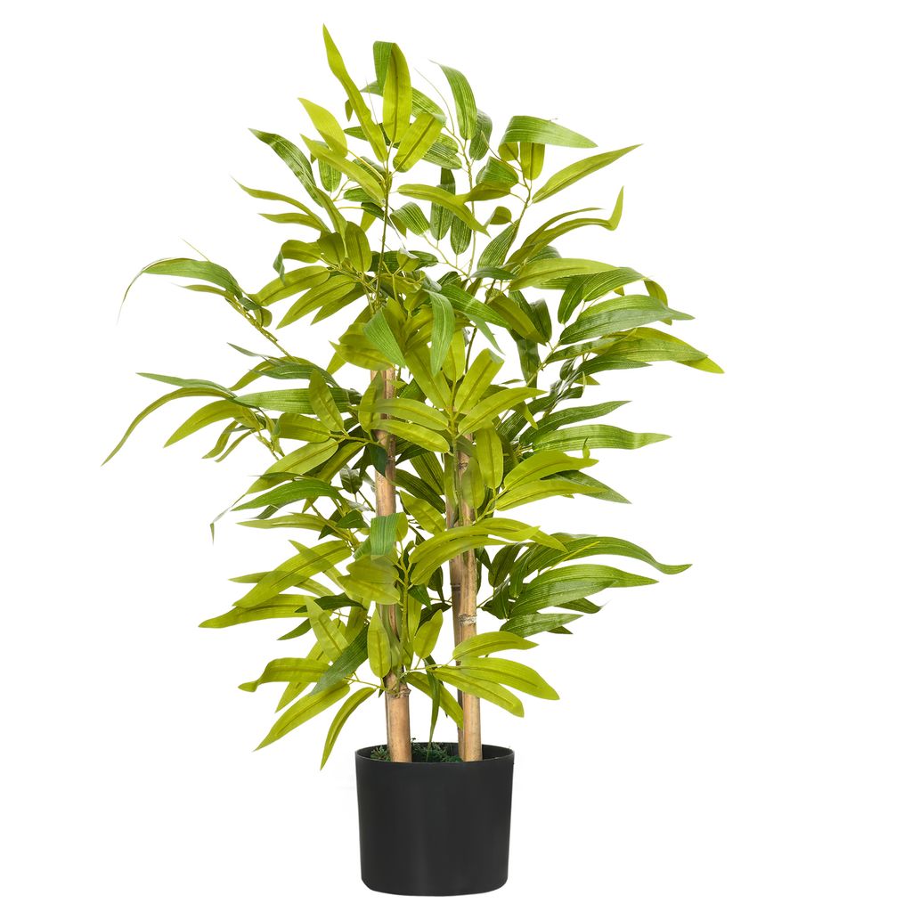 HOMCOM Bambou artificiel plantes artificielles décoratives Image du produit 