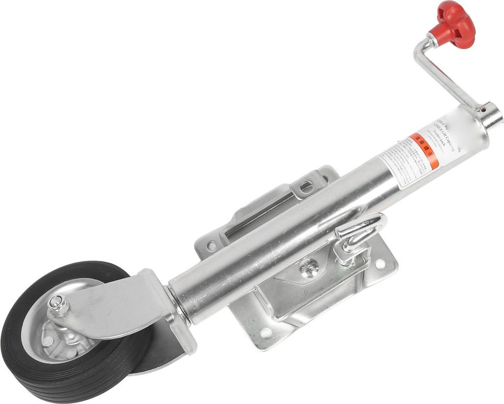 1200 lbs Anhängerheber, 6 Zoll, verstellbar, stabile Leistung, robuste Drehzunge für ATV, UTV, Yacht, Wohnmobil, gummibeschichtetes Eisenrad