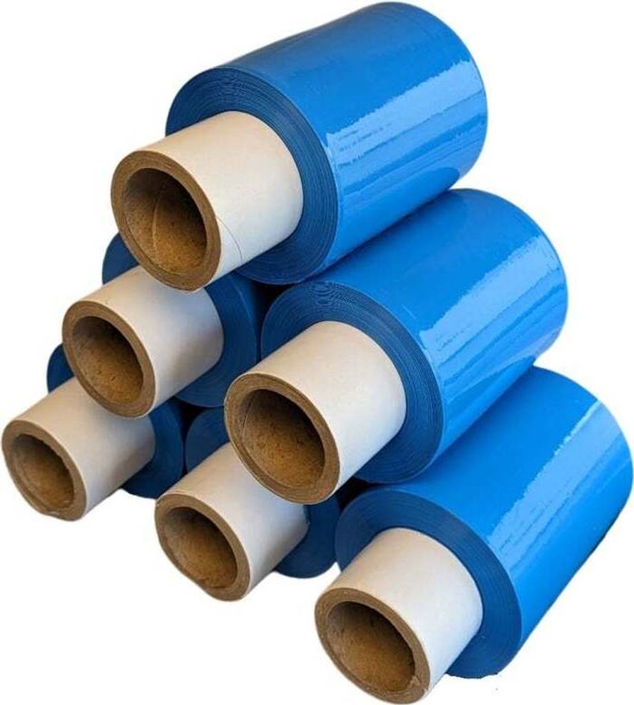 6x Mini Stretchfolie 10 cm Rollen 23 my (blau) Produktbild 