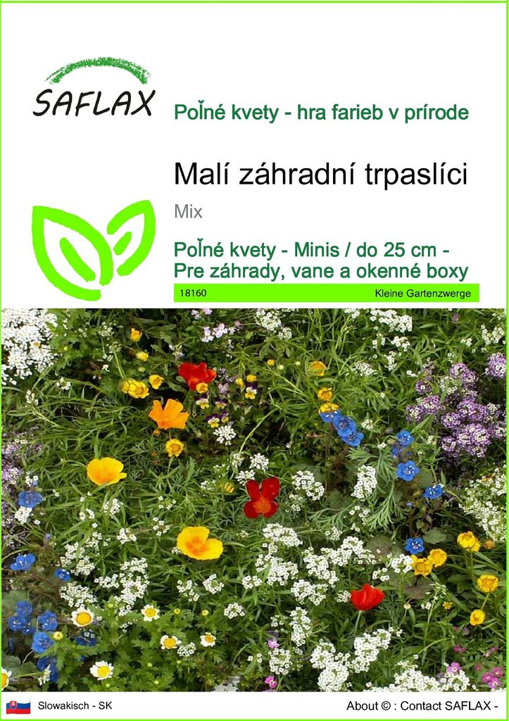 SAFLAX - Malí záhradní trpaslíci - Mix - 1000 Semená Obrázok produktu 
