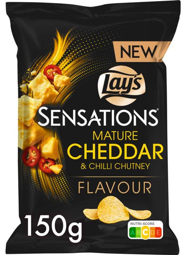 Lay's Sensations Mature Cheddar & Chilli Chips, 150g – Produktbild 