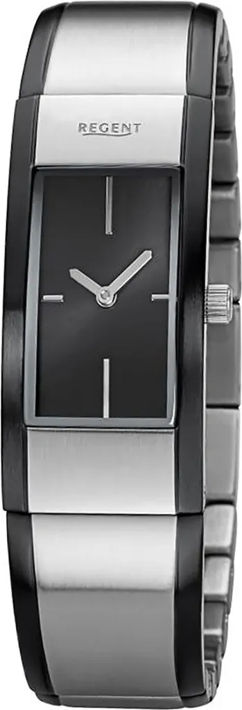 Montre Bracelet Métallique Femme Analogique Regent Argent et Noir