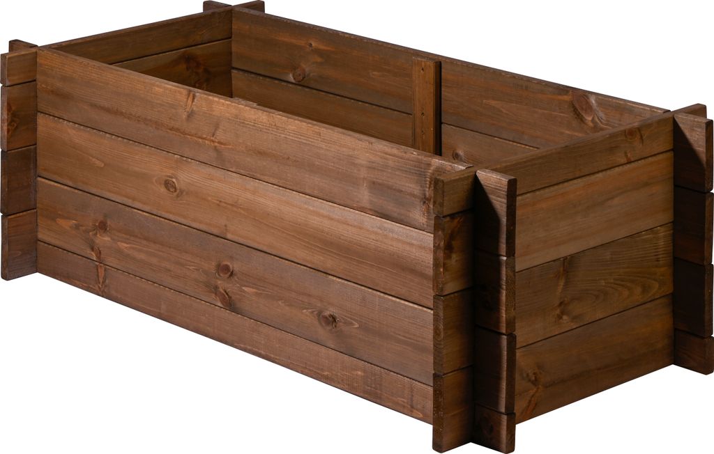 dobar Steck-Hochbeet Massivholz Gr. L., Dunkelbraun, Produktbild 