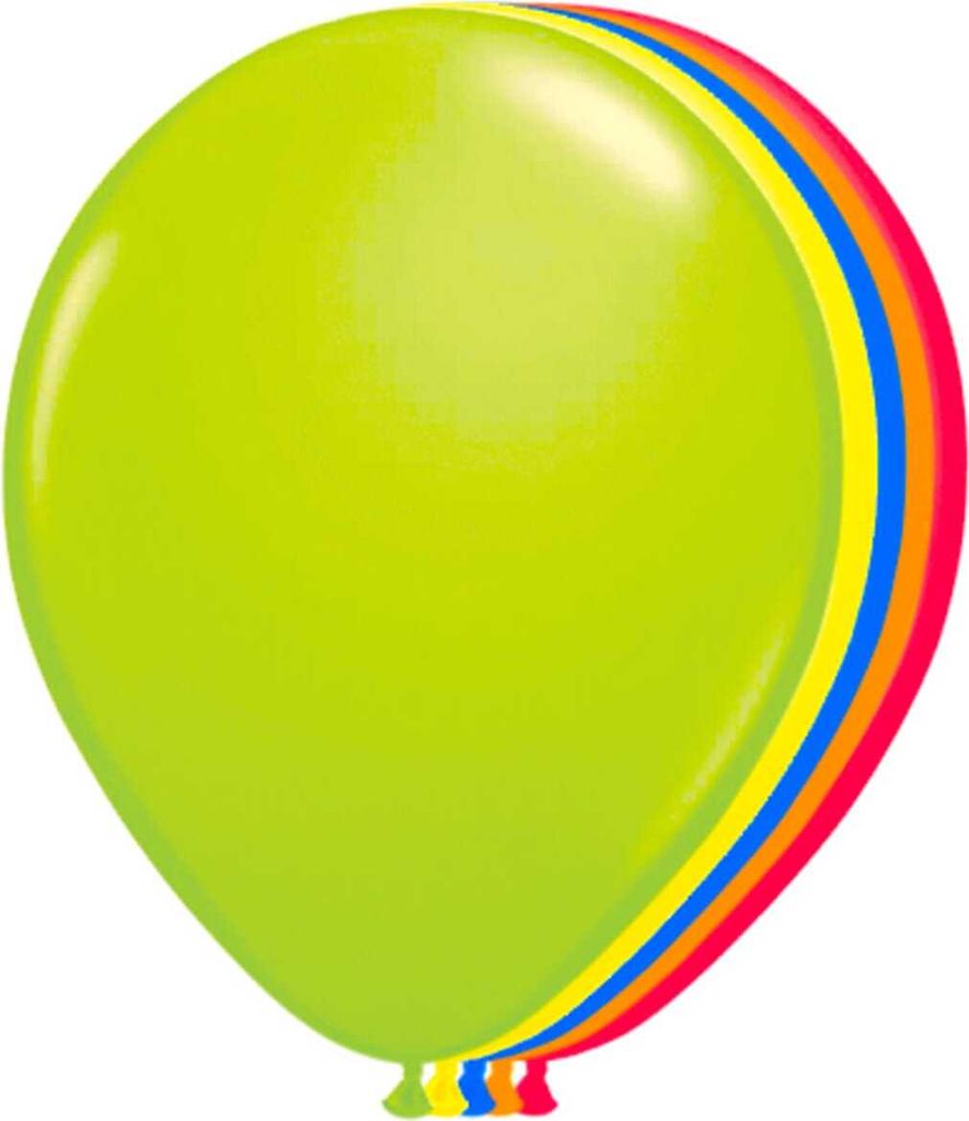 8 Latexballons Neon-Bunt 25cm