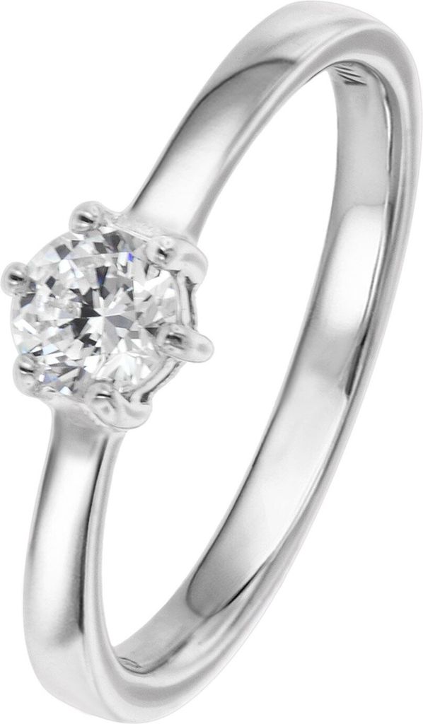 Viventy 769761 Verlobungsring Silber 925 Antragsring Zirkonia Damen-Ring, 56/17,8