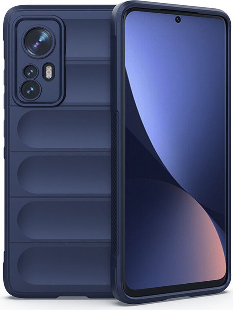 Xiaomi 12 Pro Hülle, Weich TPU Silikon Stossfest Anti-rutsch Schutzhülle für Xiaomi 12 Pro Dunkelblau