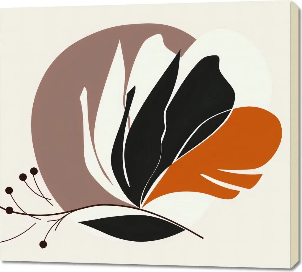Quadro Moderno 100x90 Eleganza Vegetale | Decorazione Parete Contemporanea