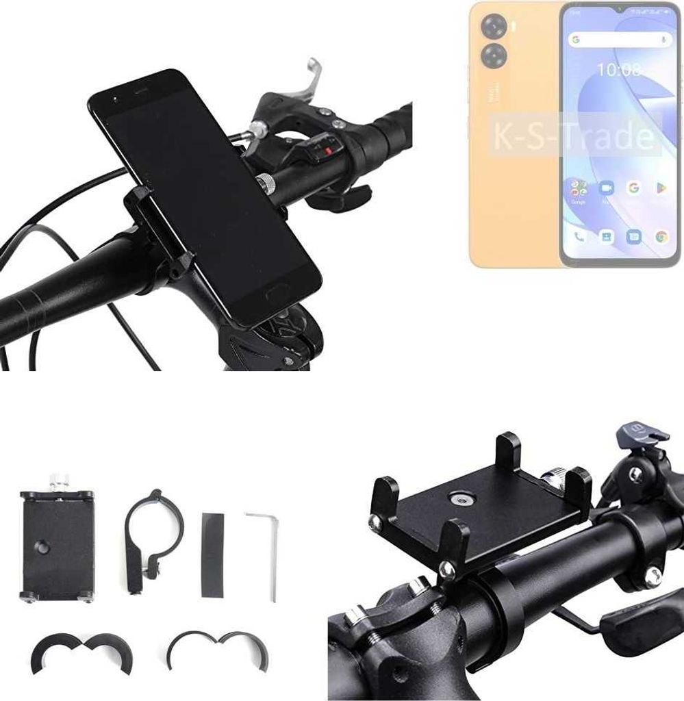 K-S-Trade Handyhalterung für das Fahrrad kompatibel mit UMIDIGI G3 Max Halter Lenkstange Fahrradhalterung Motorrad Bike Mount Befestigung Smartphone