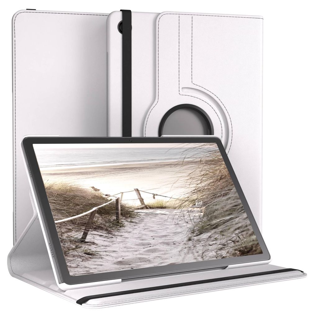 EAZY CASE - Tablet Hülle für Samsung Galaxy Tab A11 Plus Schutzhülle, Tablet Case 360° drehbar in Weiß