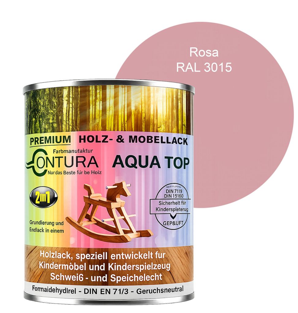 Contura 750ml. Möbellack Lack für Kinderspielzeug Buntlack Produktbild 