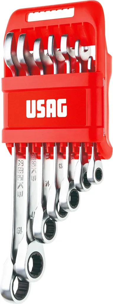 Lot de 7 clés mixtes Usag 285 KB/DS7 en étui compact pour maintenance