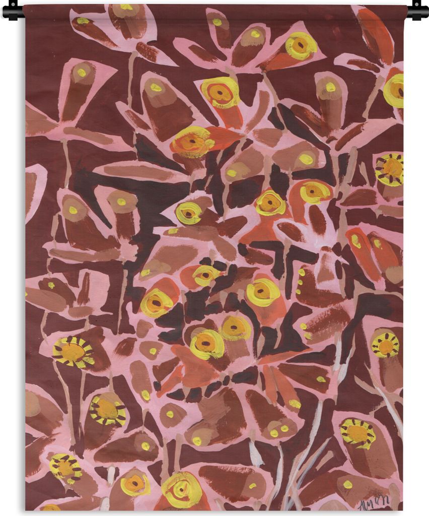 MuchoWow Wandteppich Wandbehang Braun - Retro - Schmetterlinge - Tiere - Hippie 60x80 cm Tapisserie Dekoration Wandtuch - Decke - Wandtücher - W...