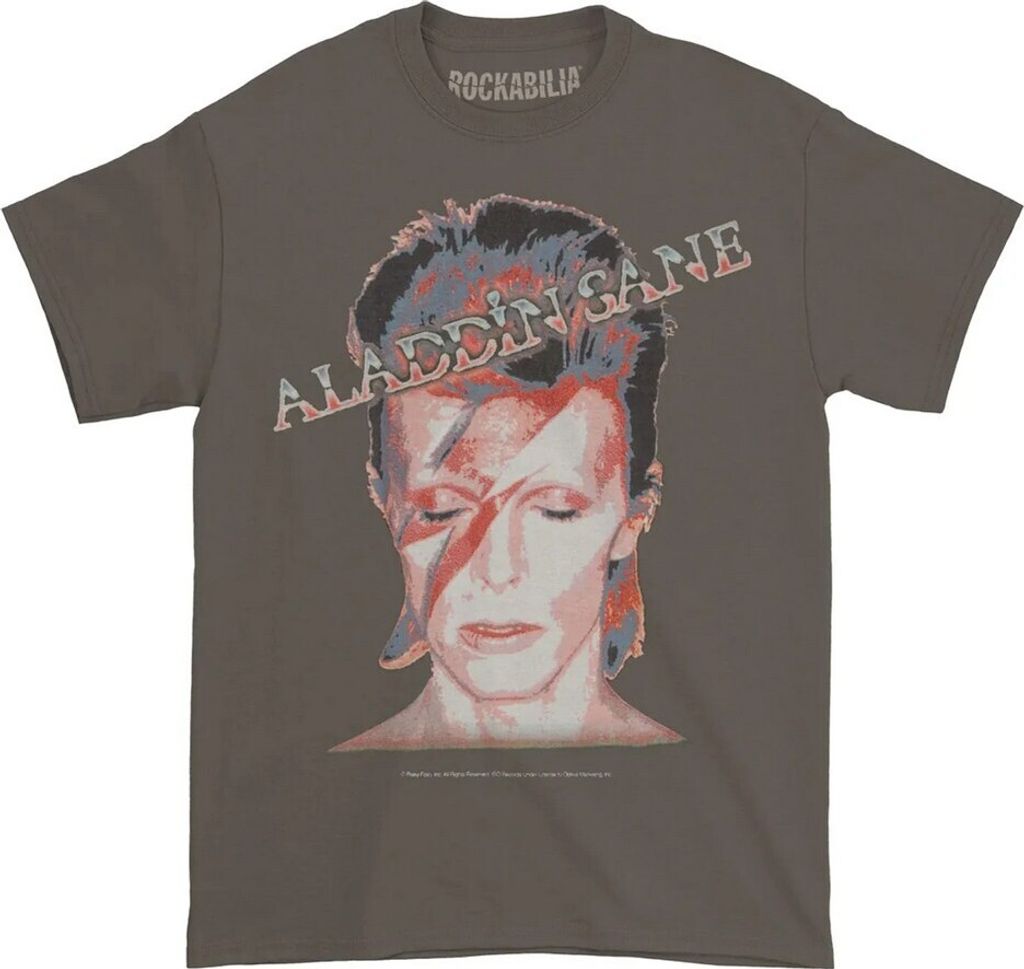 David Bowie - "Aladdin Sane" T-Shirt für Herren/Damen Uni RO9066 (XXL) (Anthrazit)