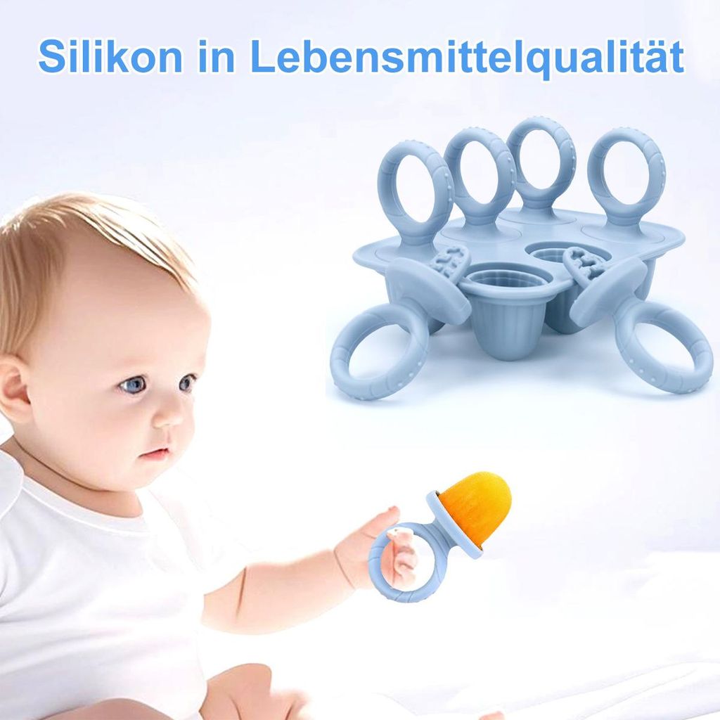 Silikon Eisformen für Kinder – 6×17 ml Mini Eis am Stiel
