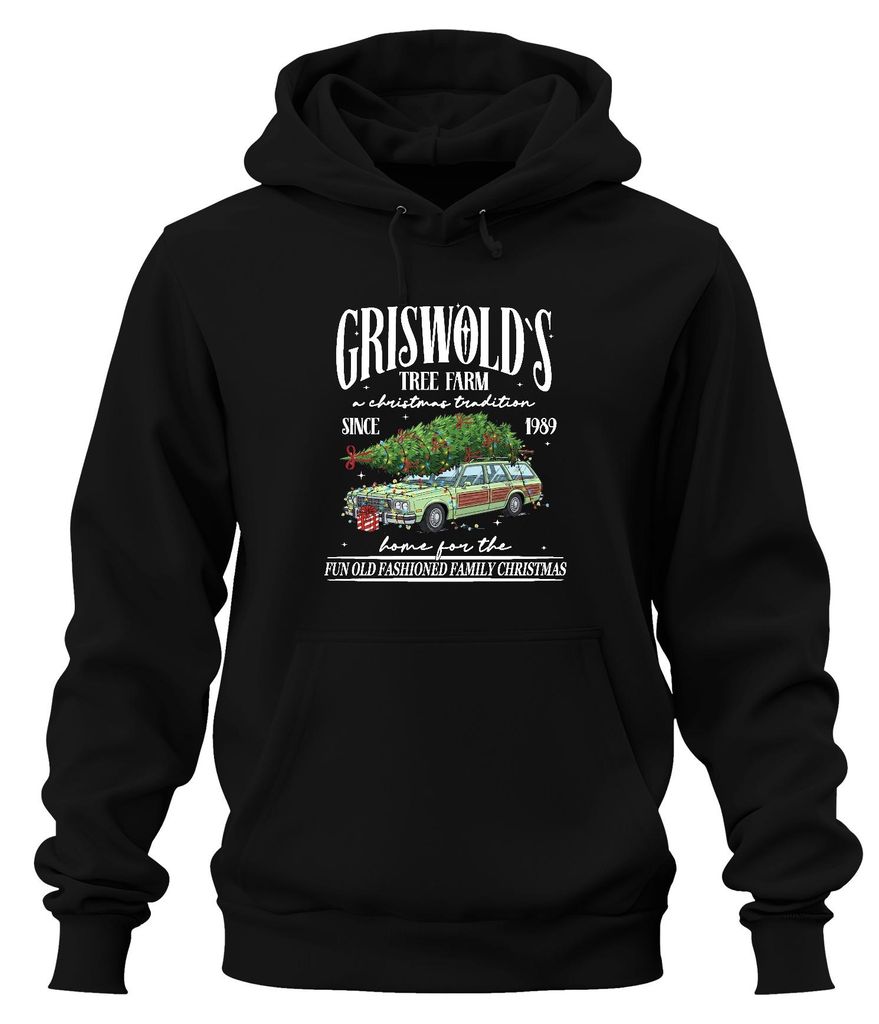 Griswold's Tree Farm Christmas Tradition Tannenbaum Weihnachten Uni Hoodie Kapuzenpullover, Schwarz, XL