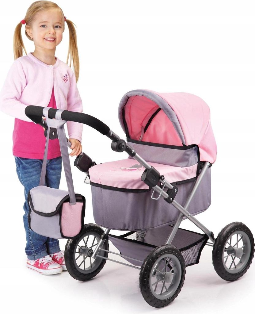 Puppenwagen Trendy grau/rosa Produktbild 