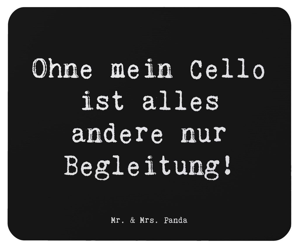 Mr. & Mrs. Panda Mousepad Spruch Cello Magie - Schwarz - Geschenk, mousematte, Mouse Pad, klassische Musik, Orchester, Lernen, pc mausunterlage, So...