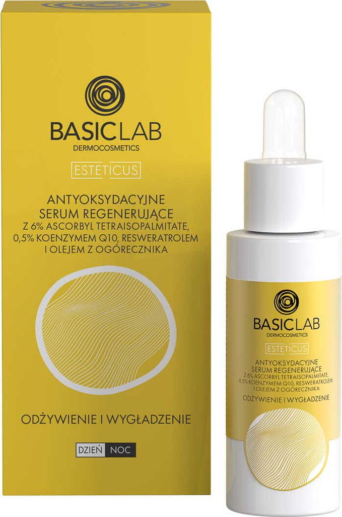 Basiclab Antioxidant Regenerating Serum Nutrition and Smoothing 30ml Organic Face Serum Natural Cosmetics