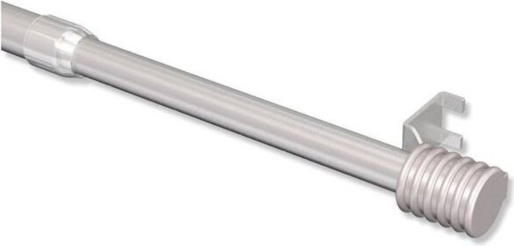 Interdeco Klemmfix Klemmstange / ausdrehbare Scheibenstange Silbergrau, Typ Pavo, 80-110 cm